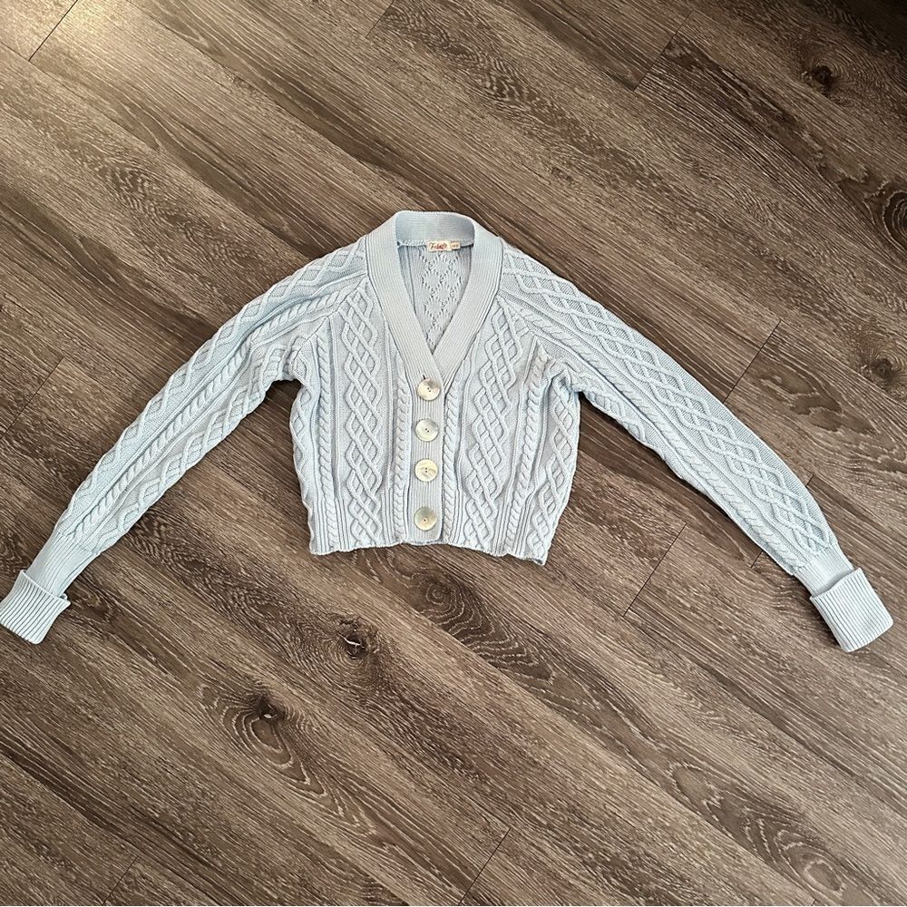Faherty Julianne Cable Knit Cardigan